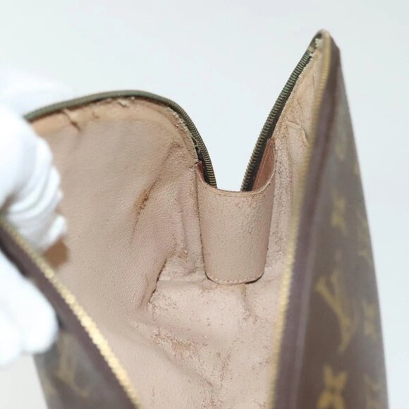 LOUIS VUITTON Monogram Trousse Demi Ronde Cosmetic Pouch M47520 LV Auth 139929 - Picture 14 of 16